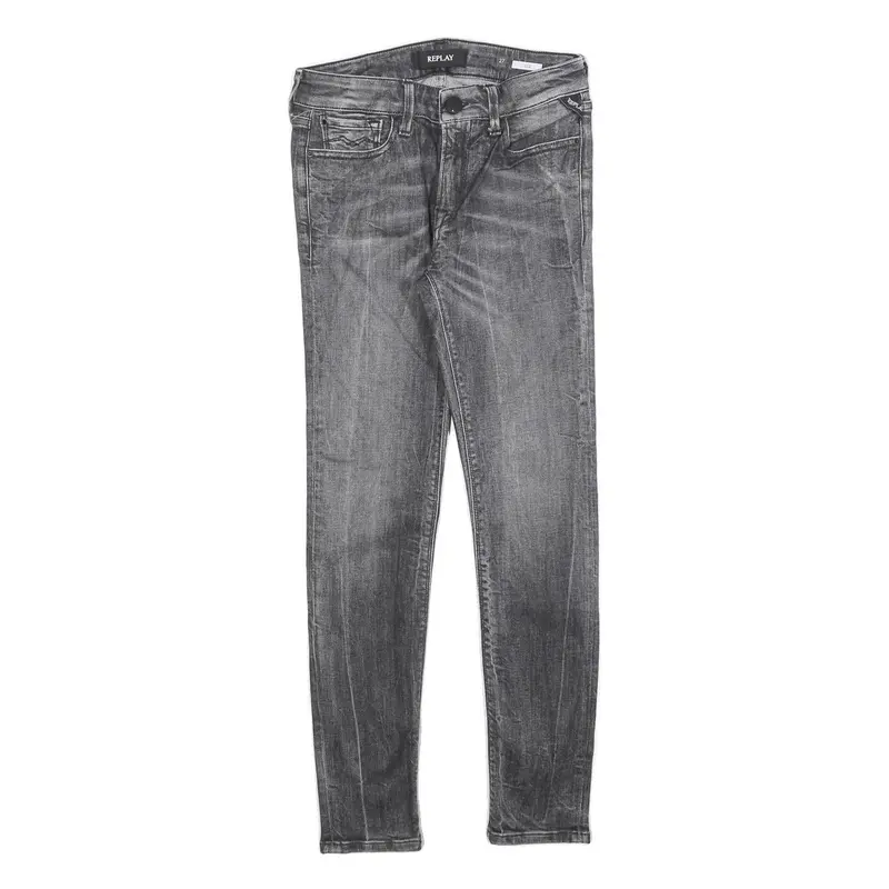 Replay Womens Jeans Blue Slim Skinny Denim Medium W27 L28 Stylish Zip 1