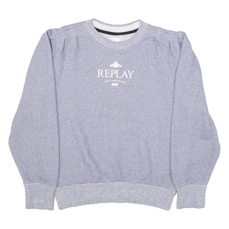 Replay Womens Sweatshirt Blue M 1