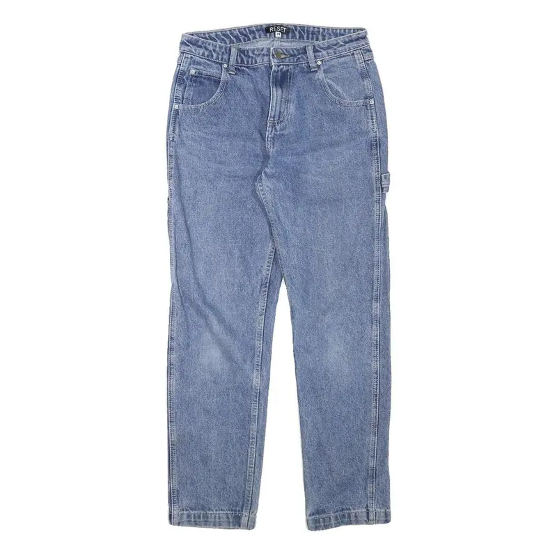Reset Womens Regular Fit Denim Blue Jeans W28 L27 Practical Pockets Zip Closure 1