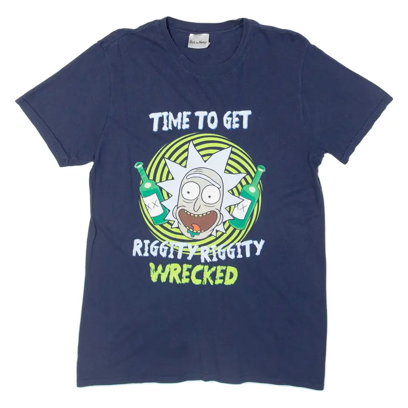 Rick And Morty Mens T-Shirt Blue M 1