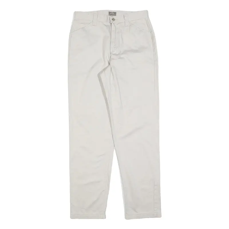 Riders Mens Cotton Blend White Regular Fit Straight Leg Trousers W28 L30 Casual 1
