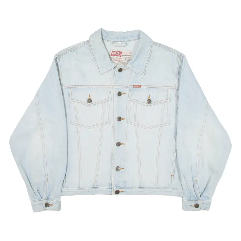 Rifle Mens Denim Jacket Blue S 1