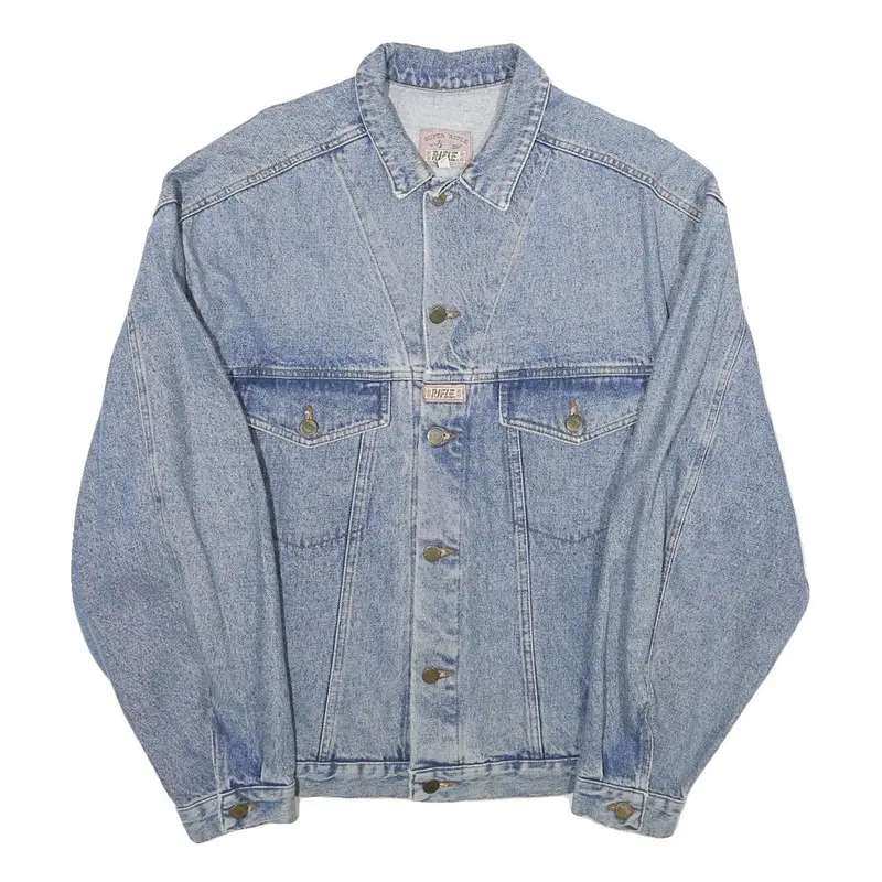 Rifle Womens Blue Denim Jacket Xl Cotton Woven Button Closure Classic Fit Casual 1