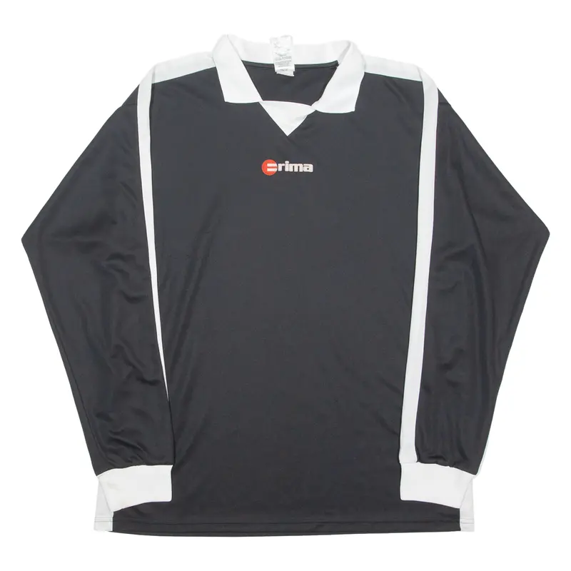 Rima Mens Jersey Black Long Sleeve Collared L 1