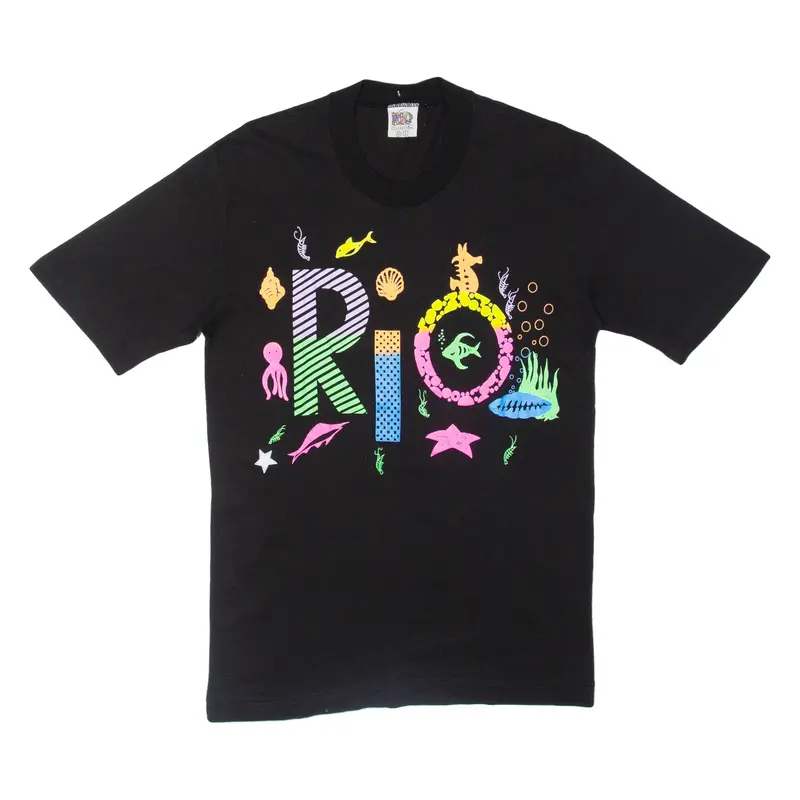 Rio Collection Sea Creatures Girls T-Shirt Black L 1