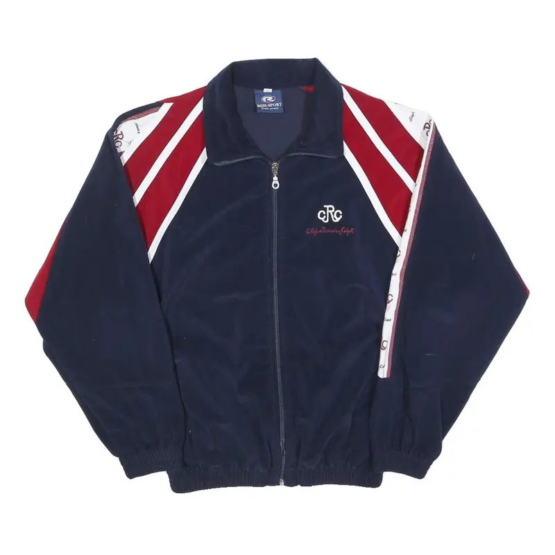 Riss-Sport Boys Navy & Burgundy Zip Jacket 16Y Cotton Blend Retro Sportswear 1