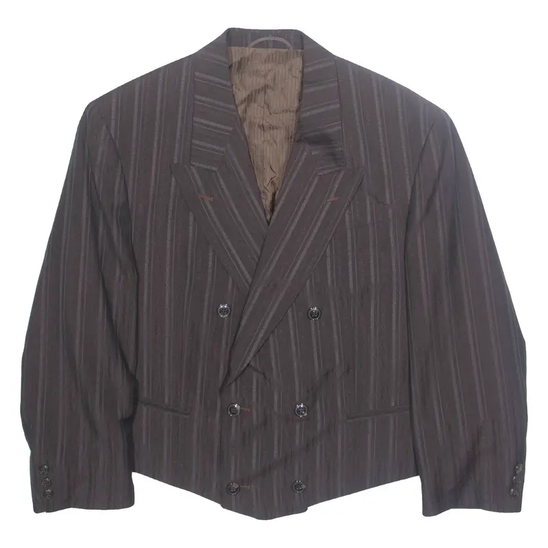 Ritex Mens Blazer Jacket Brown Striped L 1