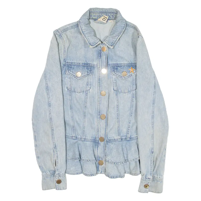 River Island Womens Denim Jacket Blue Uk 10 1