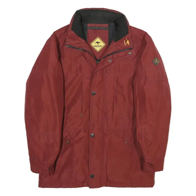 Roadsign Mens Red Jacket S Polyester Plain Zip Outdoor Casual Lightweight 1