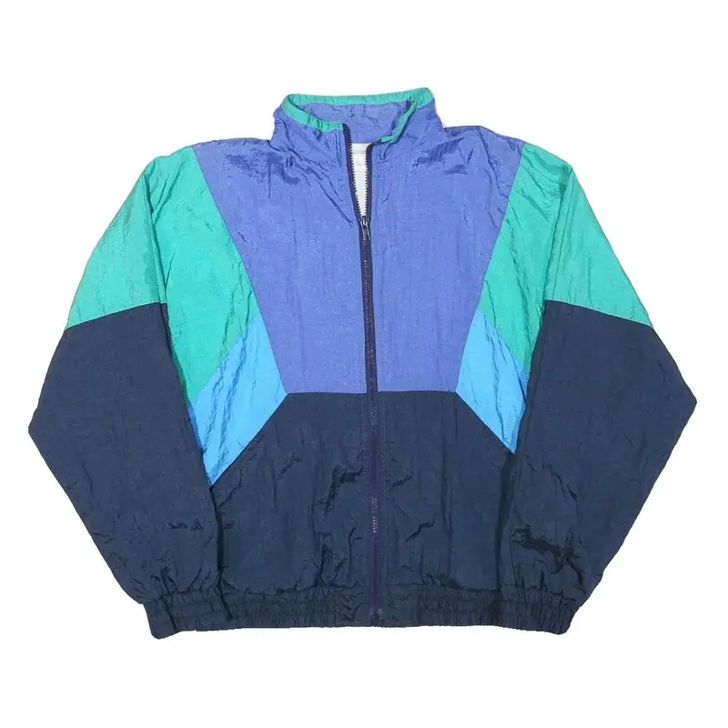 Robert Scott Mens Blue & Green Zip Jacket M Polyester Blend Colourblock Casual 1