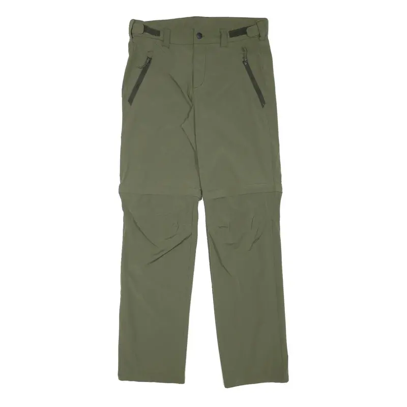 Rocktrail Mens Polyester Blend Green Regular Fit Trousers W32 L31 Outdoor Zip 1