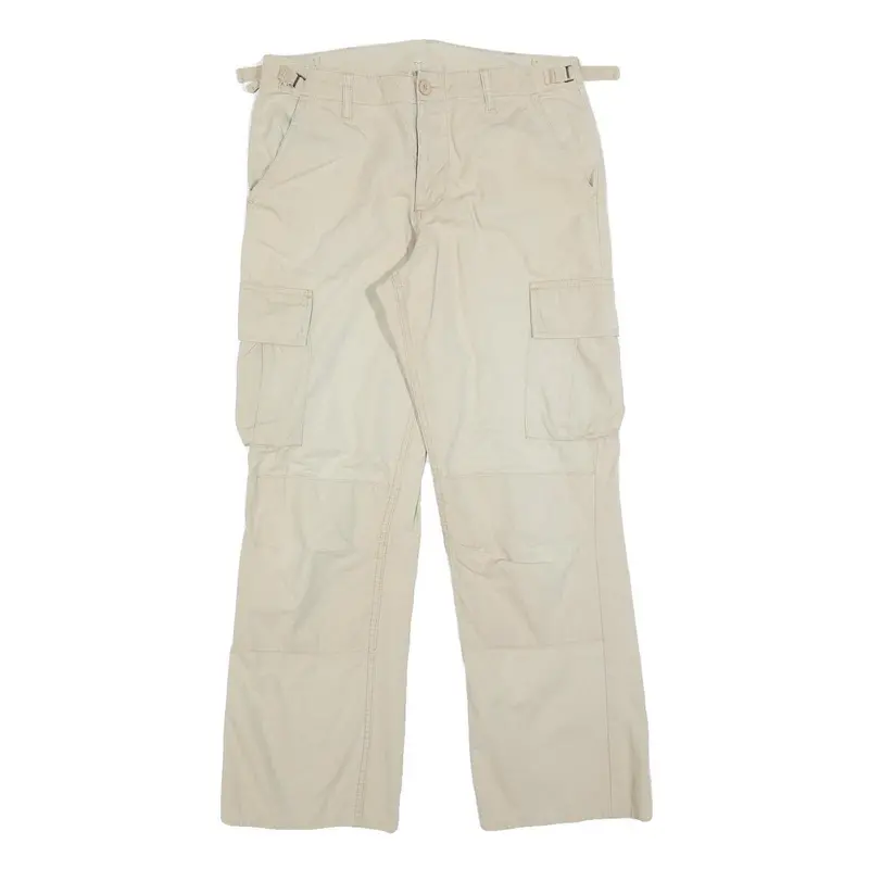 Rocky Womens Cotton Blend Beige Regular Fit Cargo Trousers W30 L28 Utility Style 1