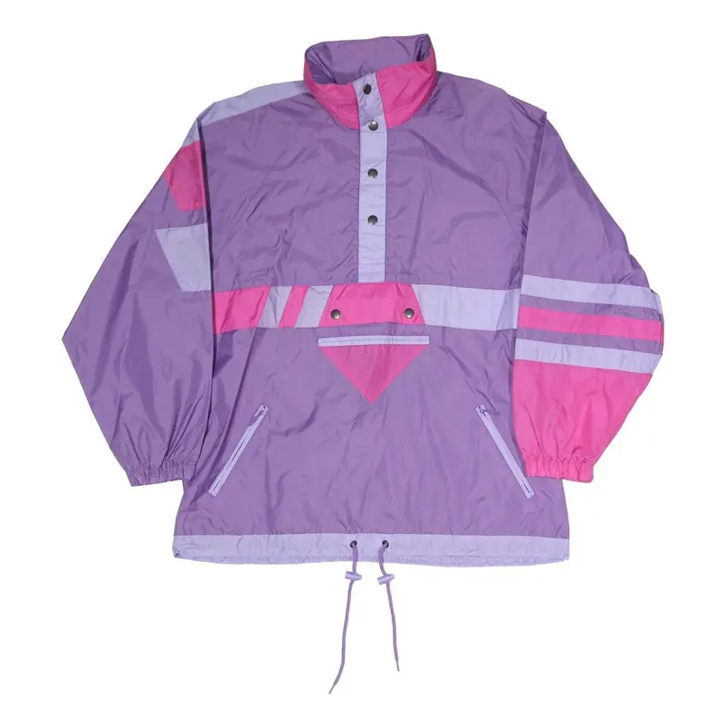 Rodeo Womens Purple & Pink Colourblock Jacket M Polyester Blend Button Closure 1