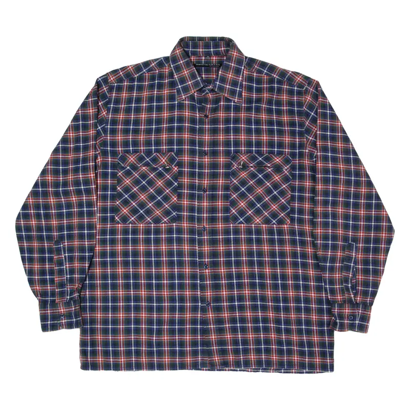 Rosengarten Mens Shirt Blue Check Long Sleeve M 1