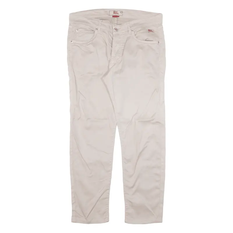 Roy Rogers Womens Trousers Beige Regular Tapered W34 L27 1