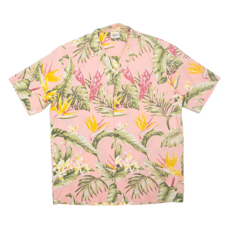 Royal Creations Mens Shirt Pink Floral L 1