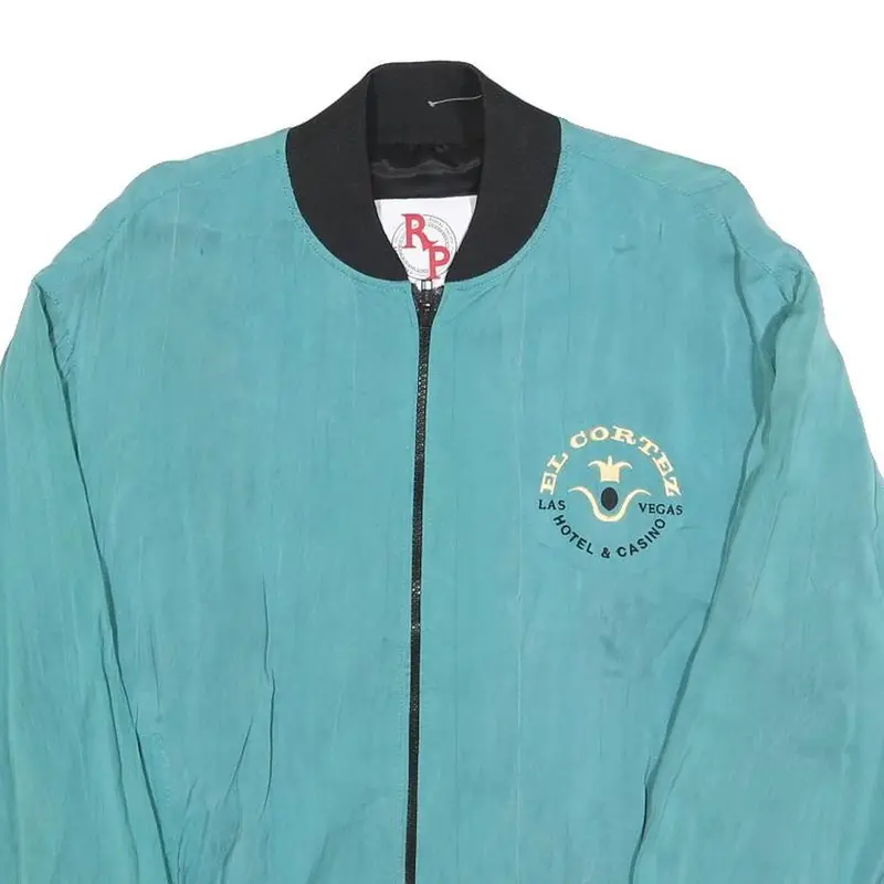 Royal Pacific Mens Blue Plain Bomber M Zip Jacket Casual Lightweight 2