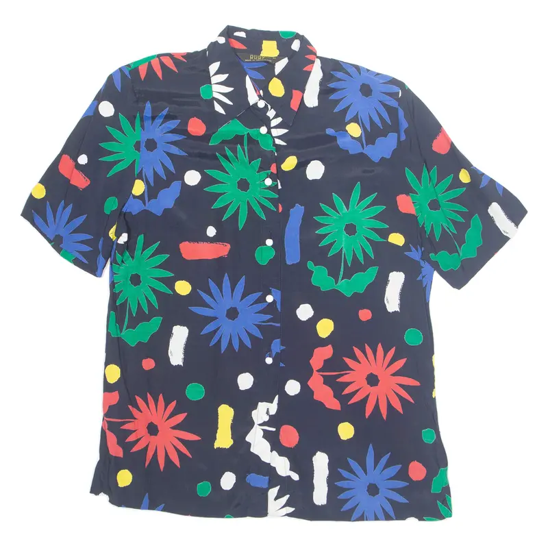 Ruby Womens Printed Shirt Blue Floral M 1