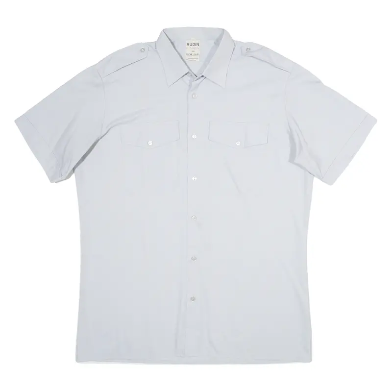 Rudin Plaffeien Mens Worker Shirt Blue 90S L 1
