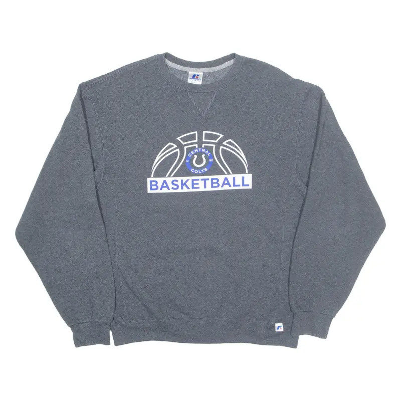 Russell Athletic Indianapolis Colts Basketball Mens Sweatshirt Grey Usa M 1
