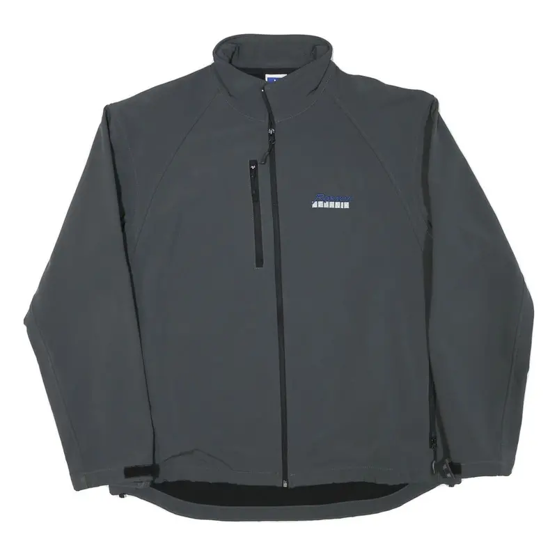 Russell Athletic Mens Grey Jacket 2Xl Polyester Blend Zip Casual Outdoor 1