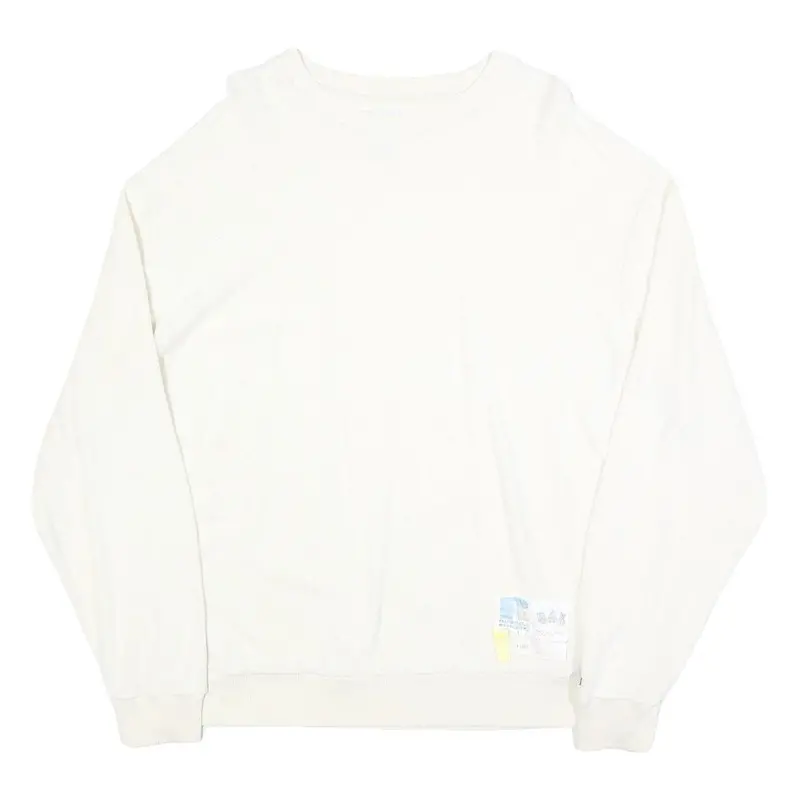 Russell Athletic Mens White Crew Neck L Sweatshirt Polyester Blend Casual 1