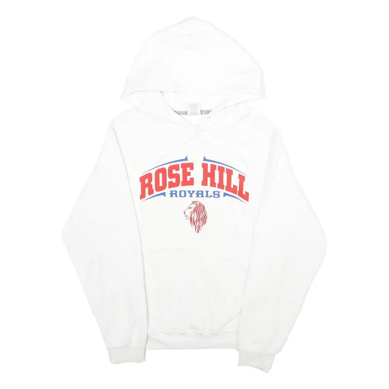 Russell Athletic Mens White Rose Hill Royals Pullover Hoodie S Printed Cotton 1