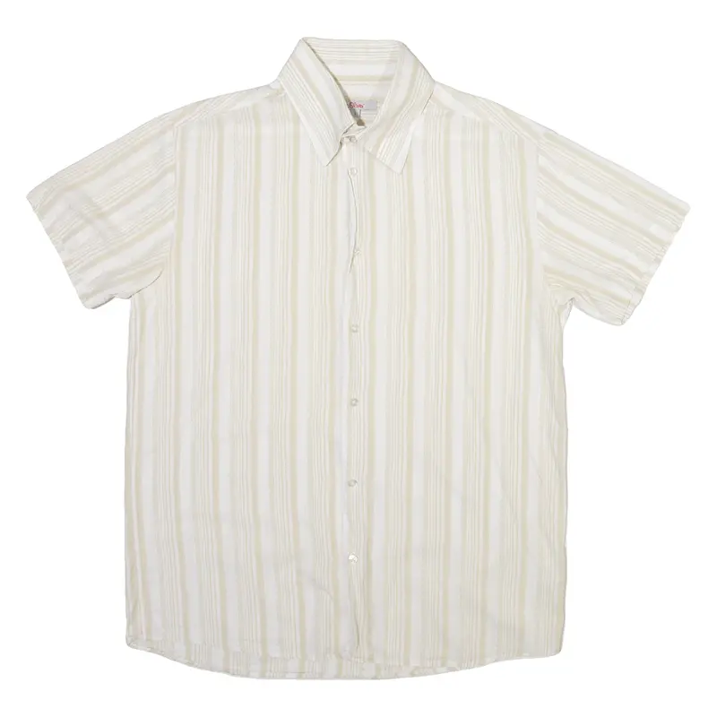 S.Oliver Mens Shirt White Striped L 1