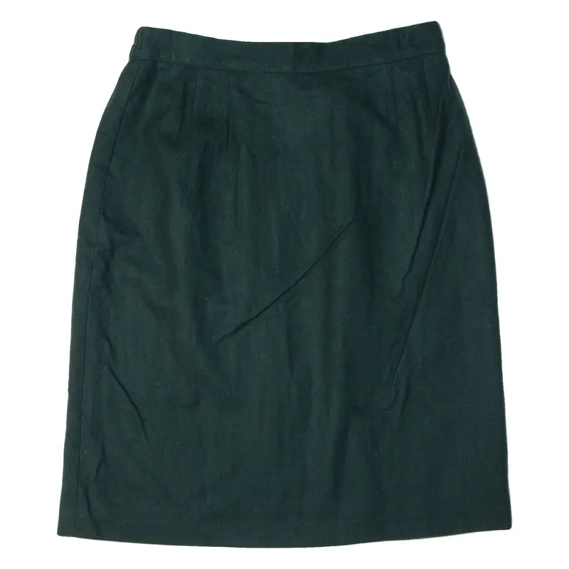 Sag Harbour Womens Straight Skirt Green Knee Length Wool 90S M 1