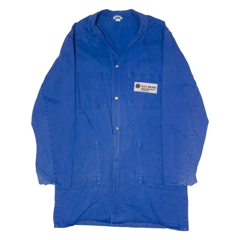 Sah Bern Swiss Workwear Mens Chore Coat Blue Twill 90S M 1