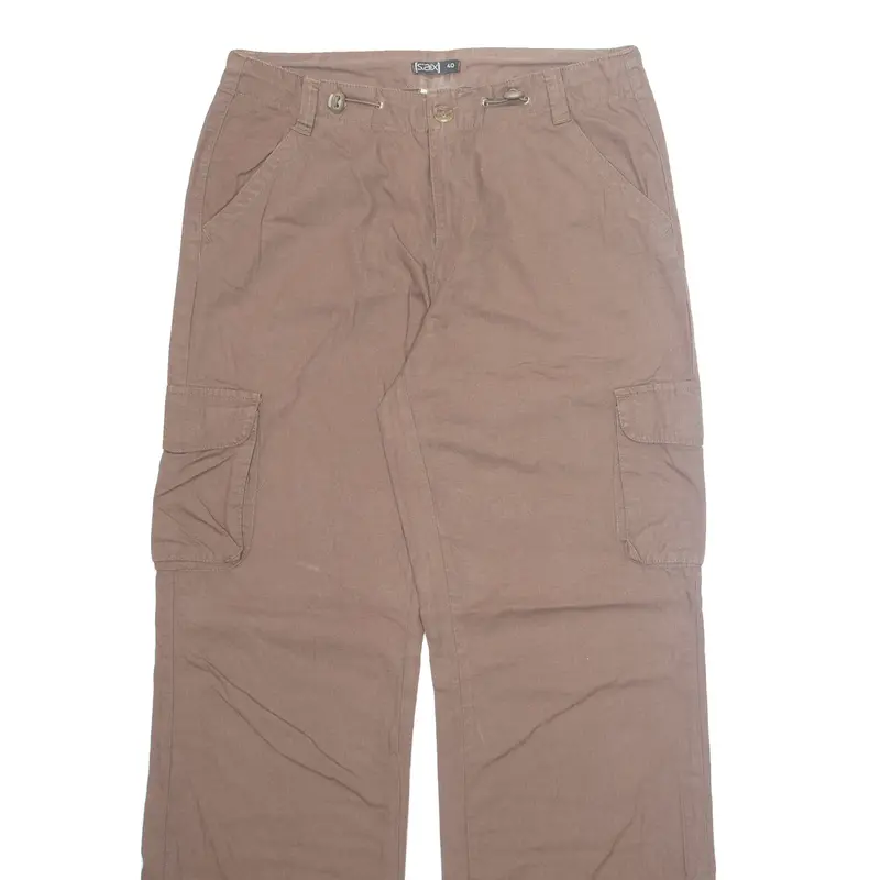 Saix Cargo Workwear Mens Trousers Brown Regular Straight W30 L32 2