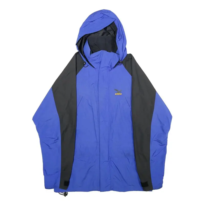 Salewa Mens Blue & Black Outdoor Jacket M Polyamide Plain Zip Hooded 1