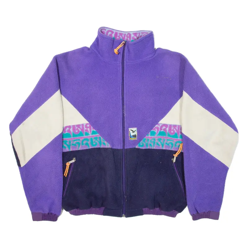 Salewa Mens Fleece Jacket Purple Colourblock Xl 1