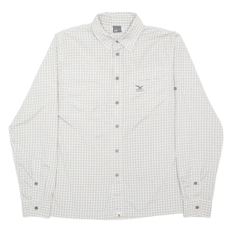 Salewa Mens Shirt Grey Check Long Sleeve M 1