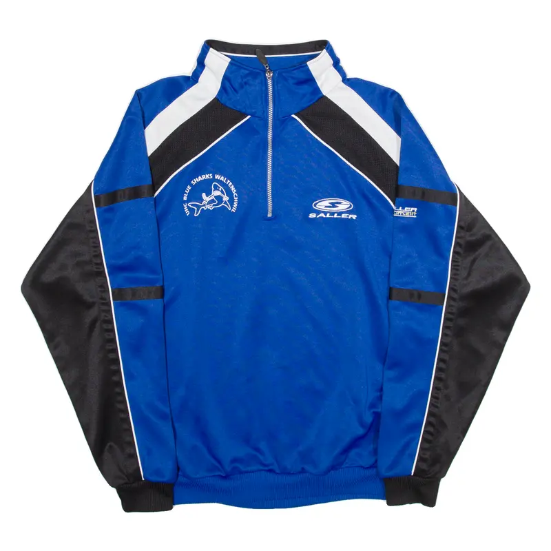 Saller Blue Sharks Training Mens Sweatshirt Blue 1/4 Zip Xl 1