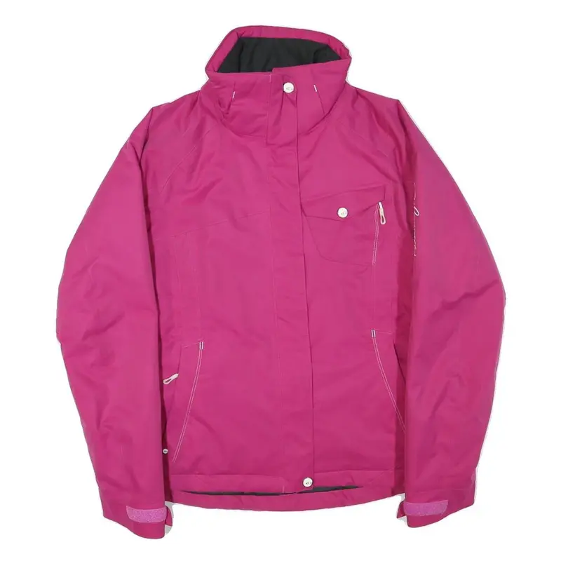 Salomon Womens Pink Jacket M Polyester Blend Zip Outdoor Sports Activewear 1
