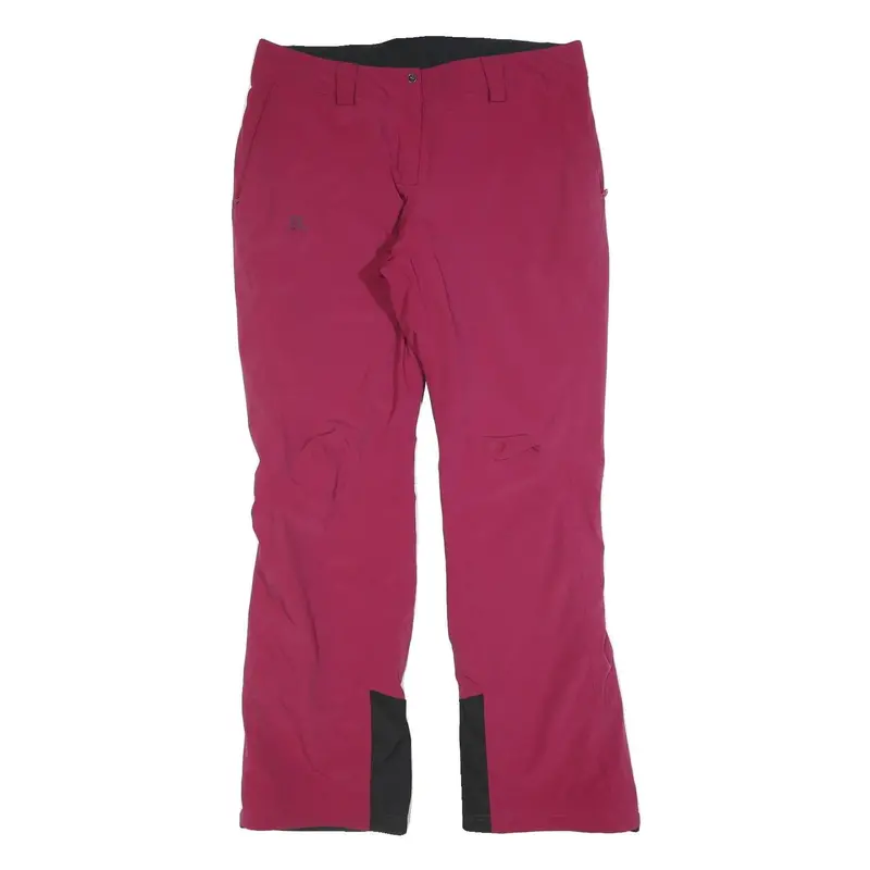Salomon Womens Polyester Blend Pink & Black Outdoor Trousers W38 L32 Regular Fit 1