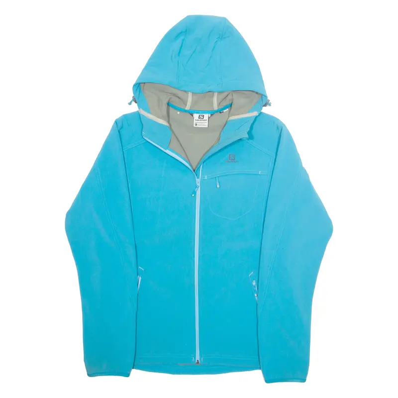 Salomon Womens Rain Jacket Blue Hooded Xl 1