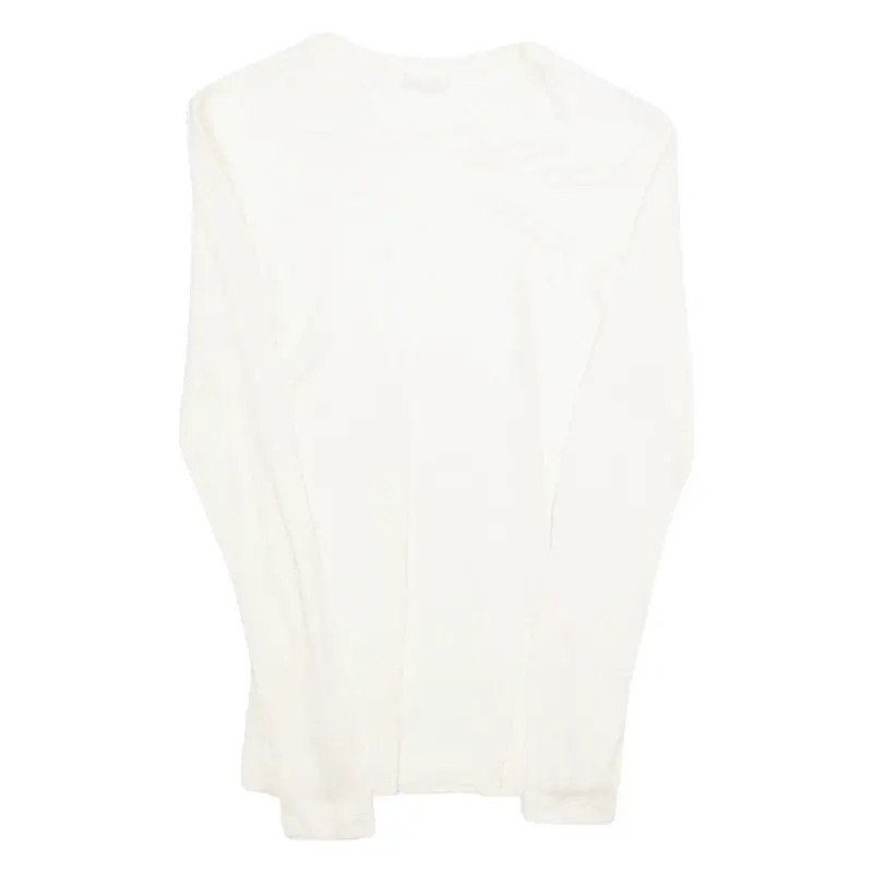 Sawaco Womens Top Cream Long Sleeve Suede S 1