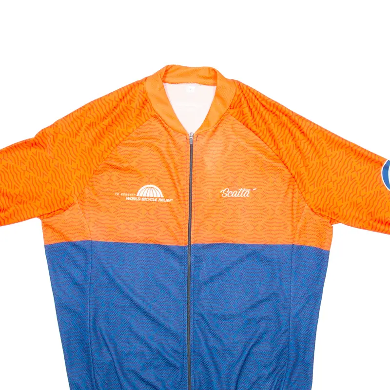 Scatta Full Zip Cycling Mens Jersey Blue L 2
