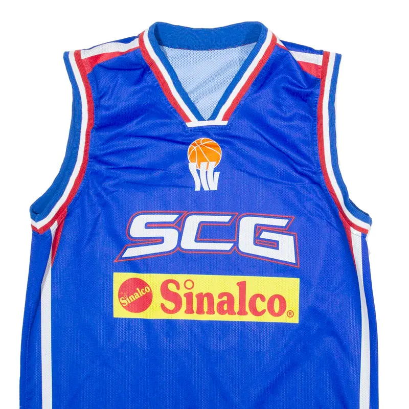 Scg Basketball Mens Jersey Blue Sleeveless V-Neck S 2