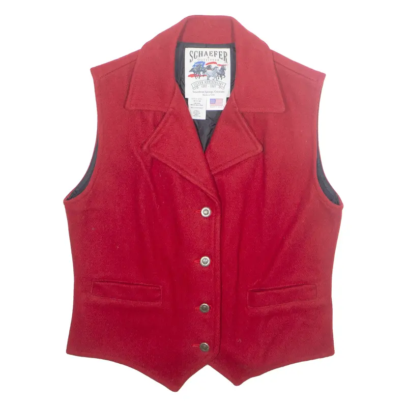 Schaefer Womens Waistcoat Red Wool Usa M 1