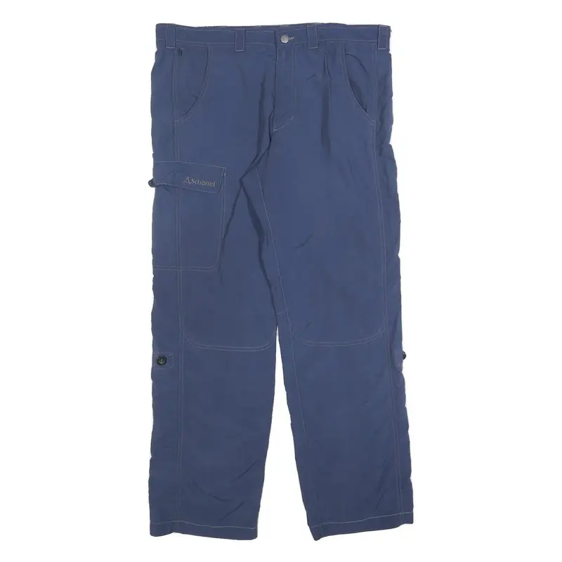Schoffel Mens Blue Polyester Blend Regular Straight Trousers W36 L32 Outdoor 1