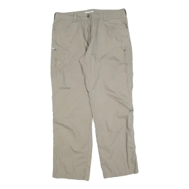 Schoffel Womens Polyester Blend Beige Relaxed Straight Zip Trousers W32 L30 1