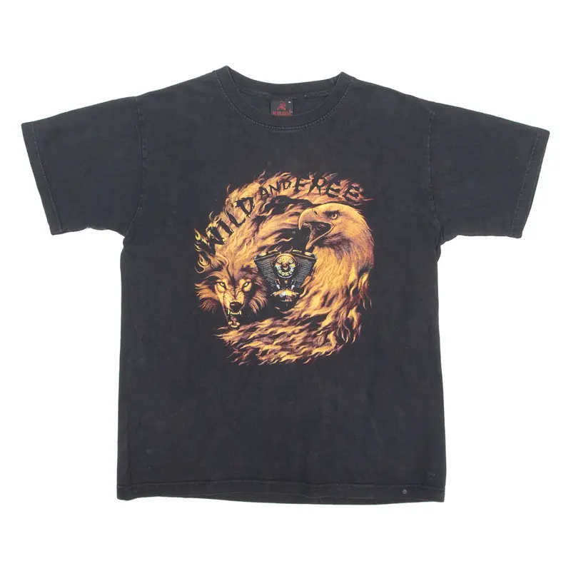 Scorpion Wild And Free Mens T-Shirt Black Crew Neck M 1
