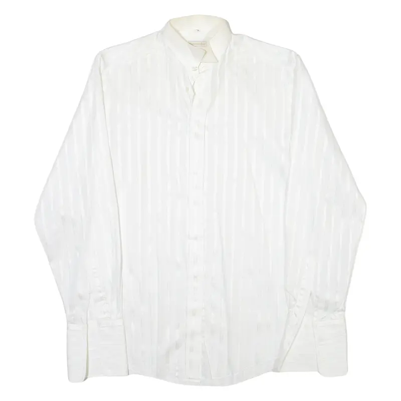 Seidensticker Mens Shirt White Striped Long Sleeve S 1