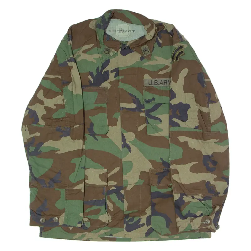 Selma Apparel Corp Us Army Mens Military Jacket Green Usa Camouflage L 1