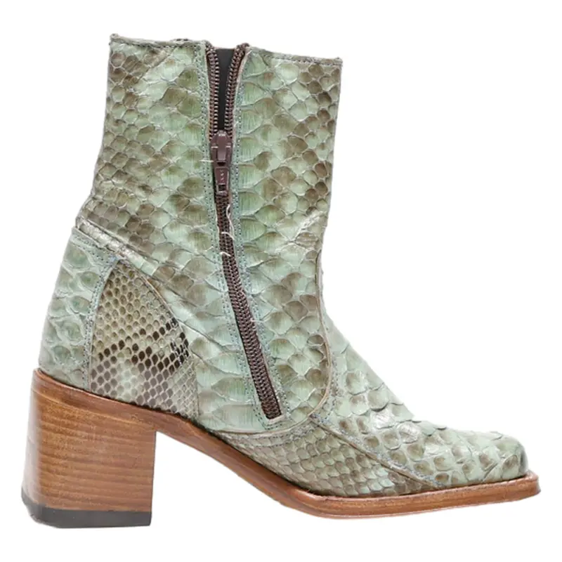 Sendra Ankle Boots Green Leather Womens Uk 4 1