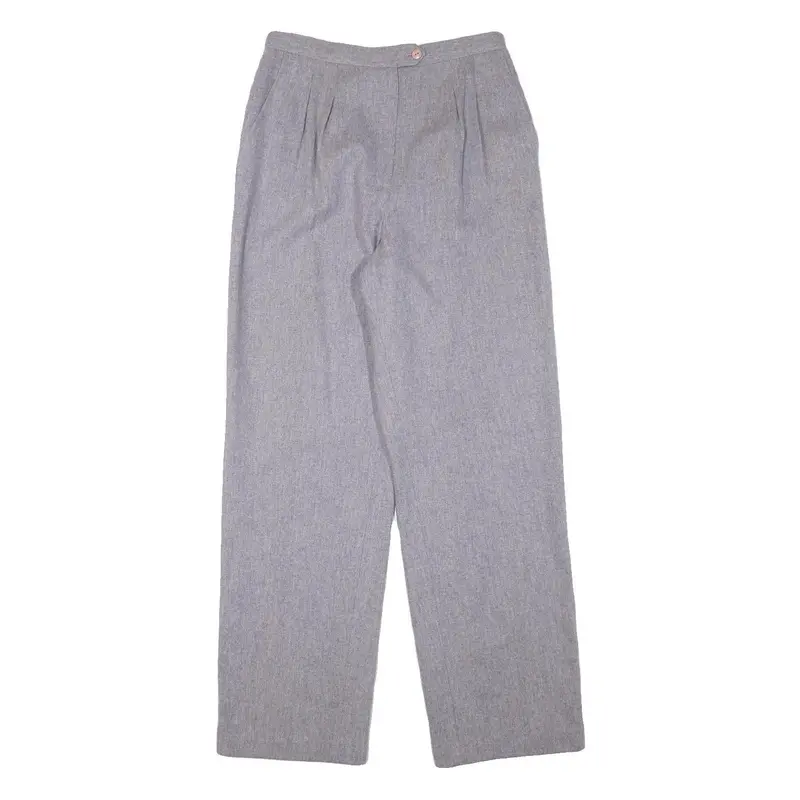 Seprets Womens Wool Grey Regular Fit Straight Leg Trousers W28 L31 Classic 1