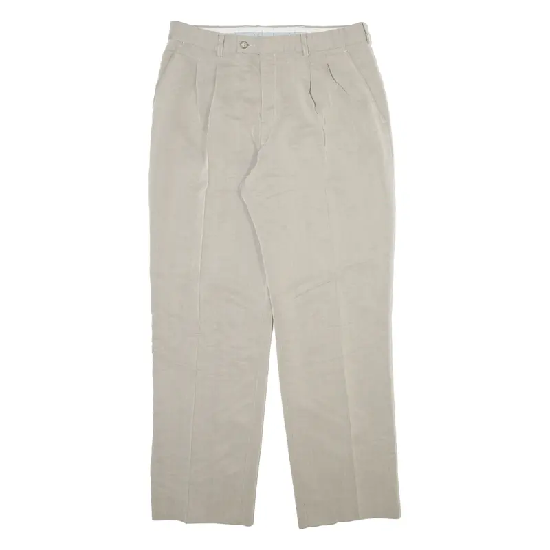 Sergio Vitti Mens Trousers Beige Relaxed Straight W30 L28 1